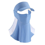 Maxbell Golf Sunscreen Mask Cool Sun Protection Face Covering for Travel Riding Gift Blue