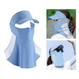 Maxbell Golf Sunscreen Mask Cool Sun Protection Face Covering for Travel Riding Gift Blue