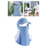 Maxbell Golf Sunscreen Mask Cool Sun Protection Face Covering for Travel Riding Gift Blue