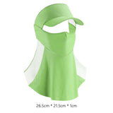 Maxbell Golf Sunscreen Mask Cool Sun Protection Face Covering for Travel Riding Gift Green