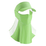 Maxbell Golf Sunscreen Mask Cool Sun Protection Face Covering for Travel Riding Gift Green