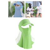Maxbell Golf Sunscreen Mask Cool Sun Protection Face Covering for Travel Riding Gift Green