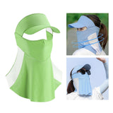 Maxbell Golf Sunscreen Mask Cool Sun Protection Face Covering for Travel Riding Gift Green