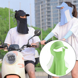 Maxbell Golf Sunscreen Mask Cool Sun Protection Face Covering for Travel Riding Gift Green