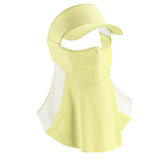 Maxbell Golf Sunscreen Mask Cool Sun Protection Face Covering for Travel Riding Gift Yellow