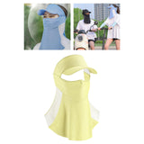 Maxbell Golf Sunscreen Mask Cool Sun Protection Face Covering for Travel Riding Gift Yellow
