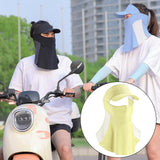 Maxbell Golf Sunscreen Mask Cool Sun Protection Face Covering for Travel Riding Gift Yellow