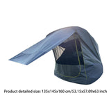 Maxbell SUV Trunk Tent 2 Person Canopy Car Trunk Tent for Outdoor Beach Self Driving Gray