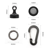 Maxbell Fly Fishing Magnetic Net Release Holder Coiled Lanyard Rope Carabiner Tether