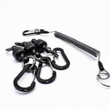 Maxbell Fly Fishing Magnetic Net Release Holder Coiled Lanyard Rope Carabiner Tether