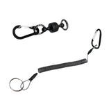 Maxbell Fly Fishing Magnetic Net Release Holder Coiled Lanyard Rope Carabiner Tether