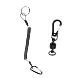 Maxbell Fly Fishing Magnetic Net Release Holder Coiled Lanyard Rope Carabiner Tether