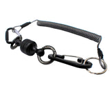 Maxbell Fly Fishing Magnetic Net Release Holder Coiled Lanyard Rope Carabiner Tether