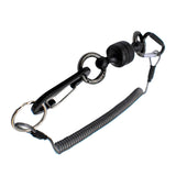Maxbell Fly Fishing Magnetic Net Release Holder Coiled Lanyard Rope Carabiner Tether
