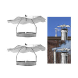 Maxbell Chimney Rain Cap Rainproof Portable Stainless Steel Protective Flue Rain Cap Suitable for 6cm