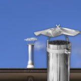 Maxbell Chimney Rain Cap Rainproof Portable Stainless Steel Protective Flue Rain Cap Suitable for 6cm