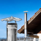 Maxbell Chimney Rain Cap Rainproof Portable Stainless Steel Protective Flue Rain Cap Suitable for 10cm