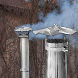 Maxbell Chimney Rain Cap Rainproof Portable Stainless Steel Protective Flue Rain Cap Suitable for 10cm