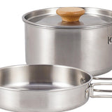 Maxbell Camping Picnic Pan Pot Stainless Steel Cookware Set Convenient to Use Sturdy