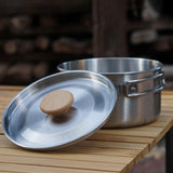 Maxbell Camping Picnic Pan Pot Stainless Steel Cookware Set Convenient to Use Sturdy