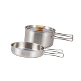 Maxbell Camping Picnic Pan Pot Stainless Steel Cookware Set Convenient to Use Sturdy