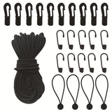 Maxbell Elastic Bungee Shock Cord with Hooks Kayak Bungee Kit for Camping Boat Canoe
