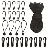 Maxbell Elastic Bungee Shock Cord with Hooks Kayak Bungee Kit for Camping Boat Canoe