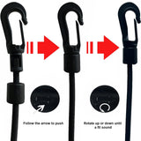 Maxbell Elastic Bungee Shock Cord with Hooks Kayak Bungee Kit for Camping Boat Canoe