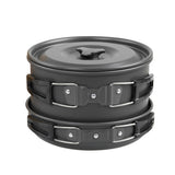 Maxbell 4x Camping Cookware Kit Durable Pot and Pan for Picnic Backpacking Equipment