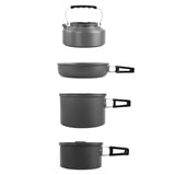 Maxbell 4x Camping Cookware Kit Durable Pot and Pan for Picnic Backpacking Equipment