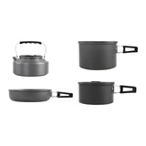 Maxbell 4x Camping Cookware Kit Durable Pot and Pan for Picnic Backpacking Equipment