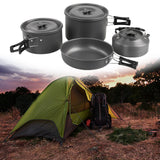 Maxbell 4x Camping Cookware Kit Durable Pot and Pan for Picnic Backpacking Equipment
