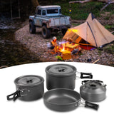 Maxbell 4x Camping Cookware Kit Durable Pot and Pan for Picnic Backpacking Equipment
