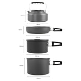 Maxbell Camping Cookware Set Camping Pot Pans and Kettle for Backpacking Hiking Home