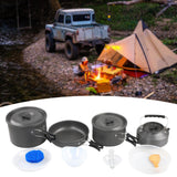 Maxbell Camping Cookware Set Camping Pot Pans and Kettle for Backpacking Hiking Home