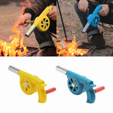 Maxbell Barbeque Air Blower Grilling Grill Hiking Handheld Blower Hand Crank BBQ Fan Yellow