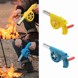 Maxbell Barbeque Air Blower Grilling Grill Hiking Handheld Blower Hand Crank BBQ Fan Yellow