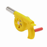 Maxbell Barbeque Air Blower Grilling Grill Hiking Handheld Blower Hand Crank BBQ Fan Yellow