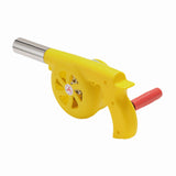 Maxbell Barbeque Air Blower Grilling Grill Hiking Handheld Blower Hand Crank BBQ Fan Yellow