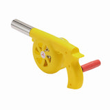 Maxbell Barbeque Air Blower Grilling Grill Hiking Handheld Blower Hand Crank BBQ Fan Yellow