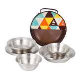 Maxbell 16 Pieces/Set Camping Cookware Set Outdoor Cutlery for Short Trips BBQ Beach