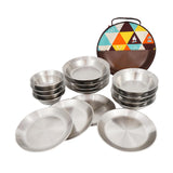 Maxbell 16 Pieces/Set Camping Cookware Set Outdoor Cutlery for Short Trips BBQ Beach