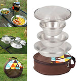 Maxbell 16 Pieces/Set Camping Cookware Set Outdoor Cutlery for Short Trips BBQ Beach