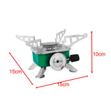 Maxbell Camping Gas Stove Folding Mini Furnace Camp Stove for Garden Outdoor Cooking Green