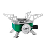 Maxbell Camping Gas Stove Folding Mini Furnace Camp Stove for Garden Outdoor Cooking Green