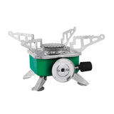 Maxbell Camping Gas Stove Folding Mini Furnace Camp Stove for Garden Outdoor Cooking Green
