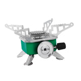 Maxbell Camping Gas Stove Folding Mini Furnace Camp Stove for Garden Outdoor Cooking Green