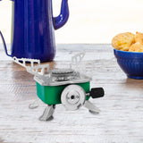 Maxbell Camping Gas Stove Folding Mini Furnace Camp Stove for Garden Outdoor Cooking Green