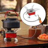 Maxbell Camping Gas Stove Folding Mini Furnace Camp Stove for Garden Outdoor Cooking TubeToLongTank Red