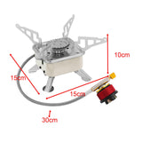 Maxbell Camping Gas Stove Folding Mini Furnace Camp Stove for Garden Outdoor Cooking Tube Adapter White